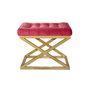 Atelier Del Sofa Puff Dorado y Rojo